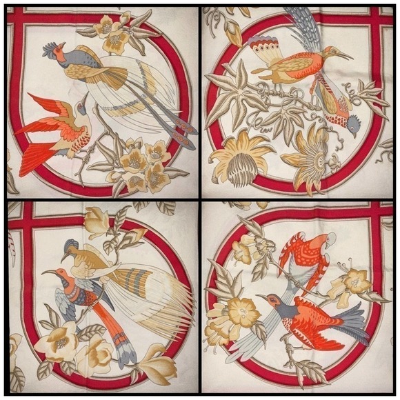 Hermès “Caraibes” 100% Silk Scarf - Picture 3 of 11